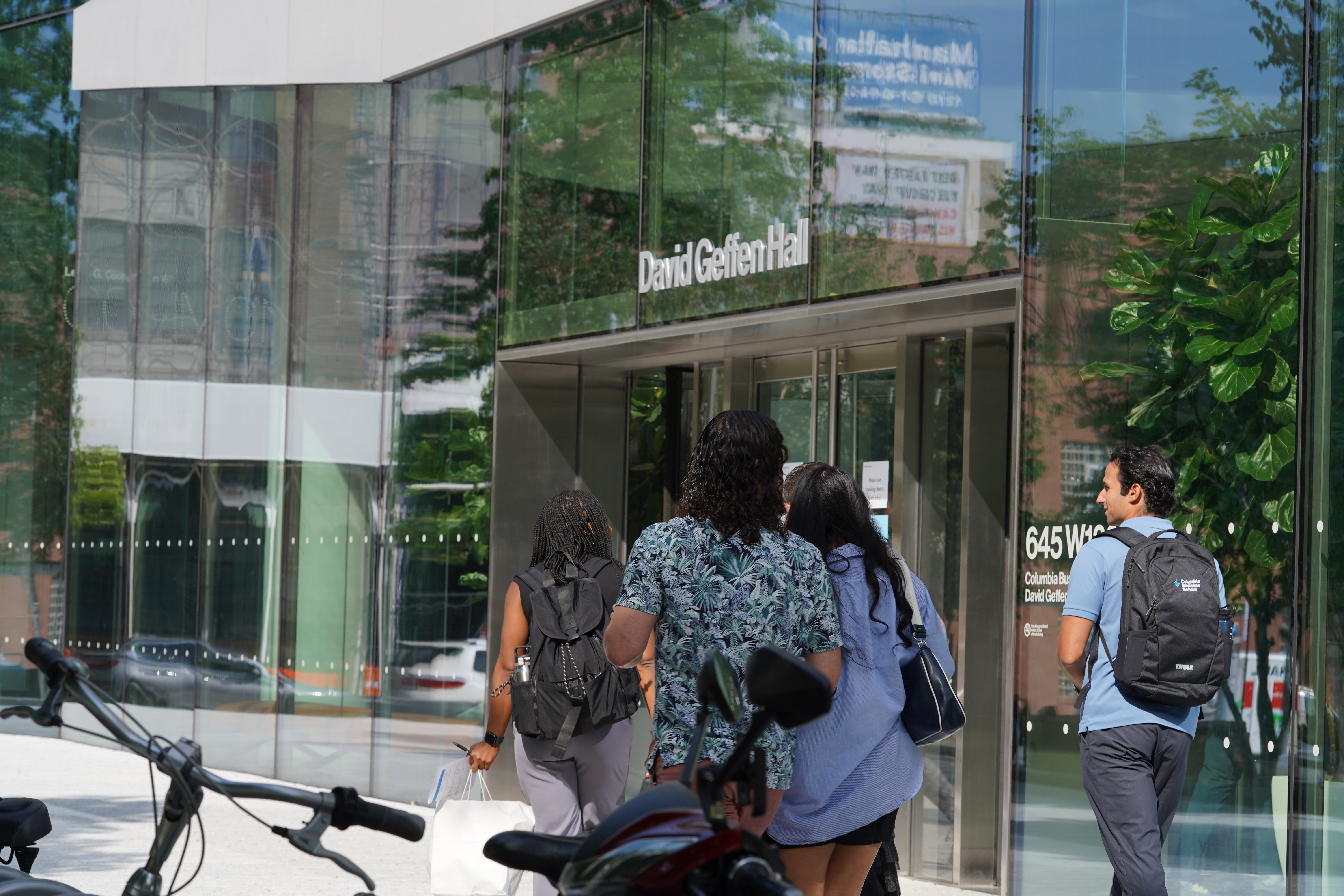 Students outside of Geffen Hall