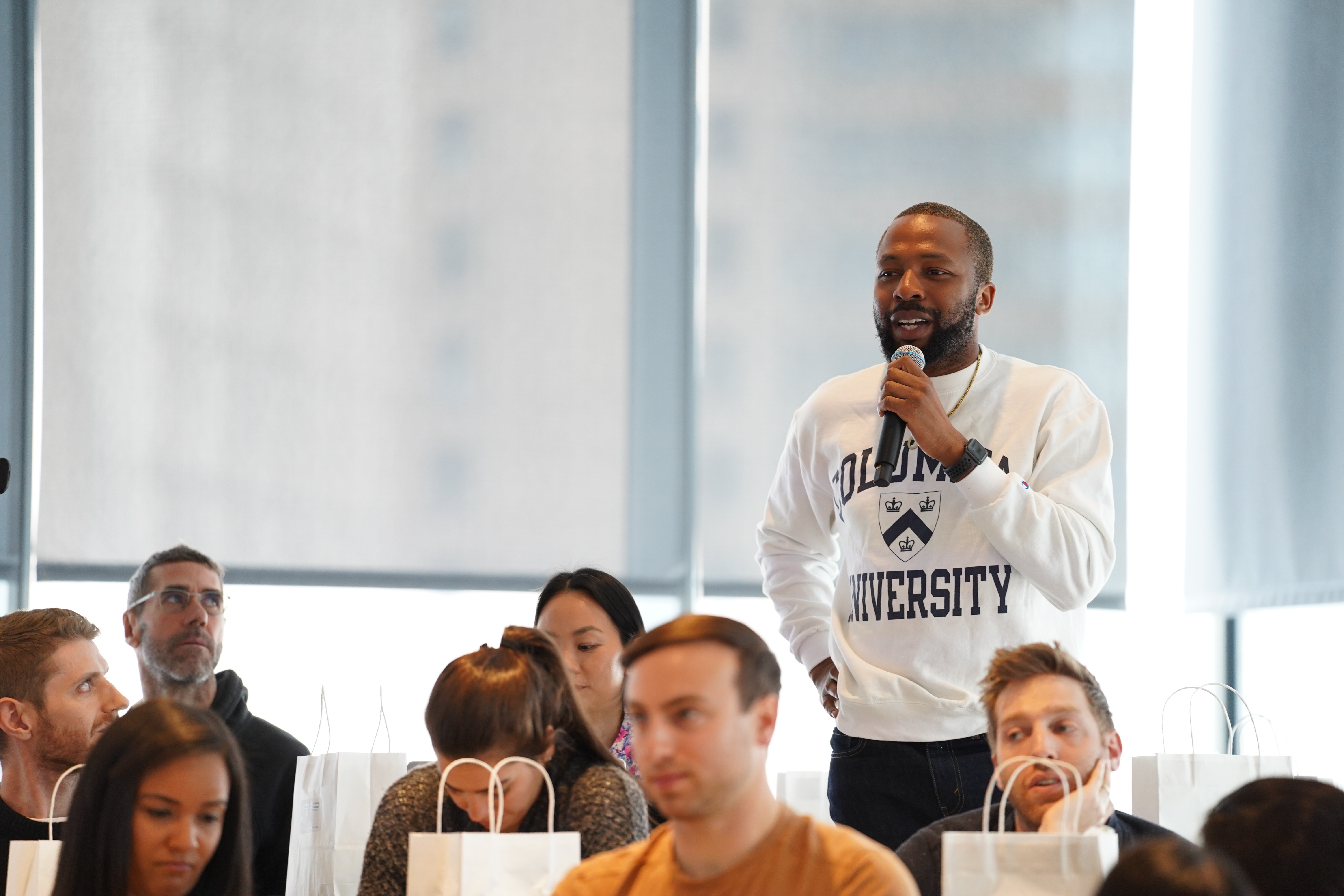 Student speaking in the classroom