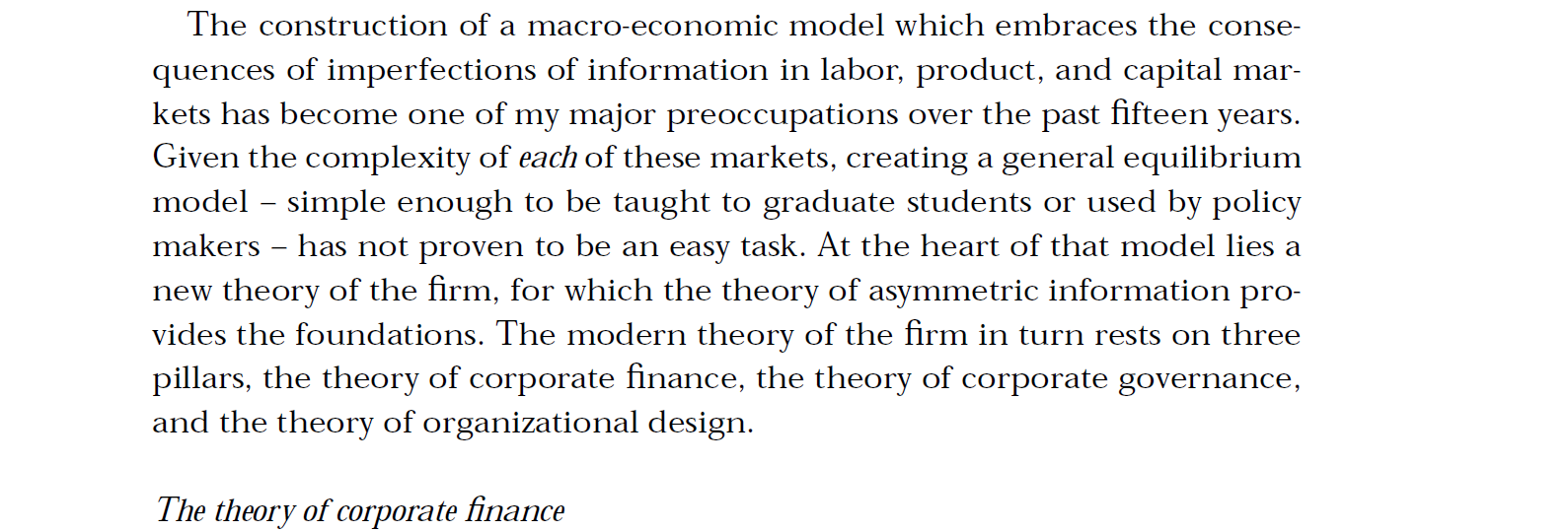 Clip from Stiglitz 2001 Nobel speech