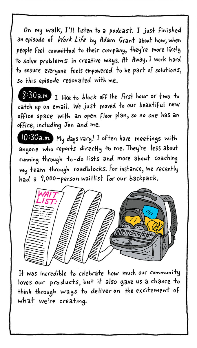 wait list image and time line of the day
