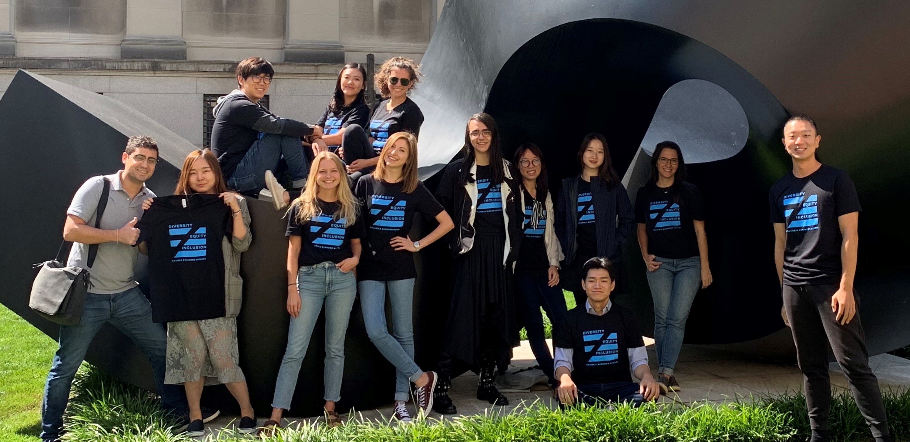 Students in DEI shirt