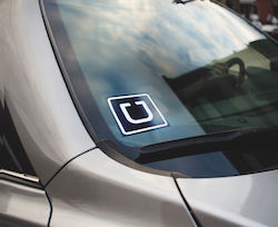 An Uber car