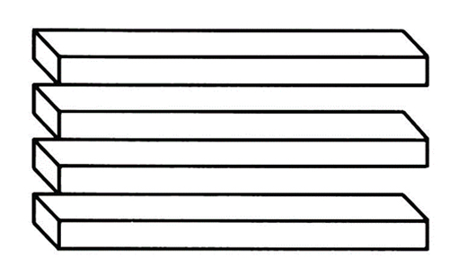 long rectangular boxes.