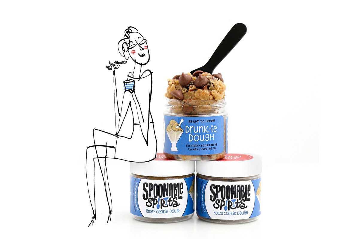 Cartoon women eating Spoonable Spirits.