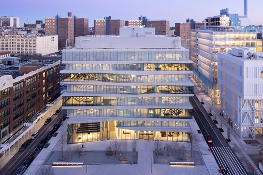 Kravis Hall at dusk