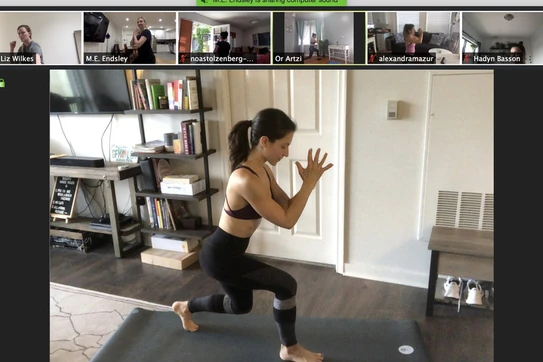 Zoom fitness class