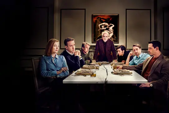 TV show poster of the Roy family members