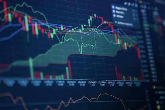 A stock market chart
