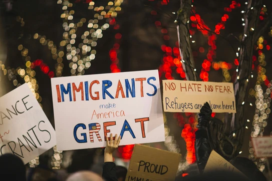 Signage on night photo – Free Protest Image on Unsplash. Photo by Nitish Meena on Unsplash.