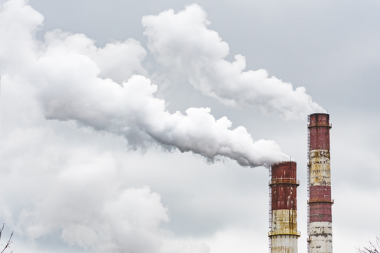 Smoke from a factory chimney