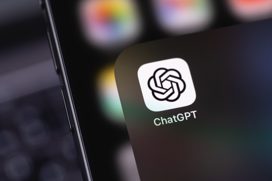 ChatGPT logo on a phone