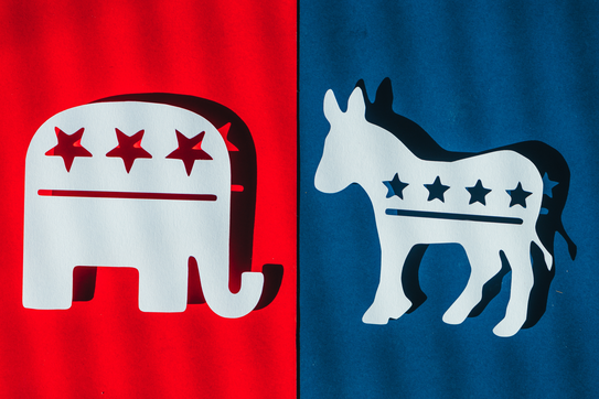 Illustration of Democrats and Republicans