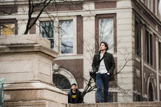 student on campus