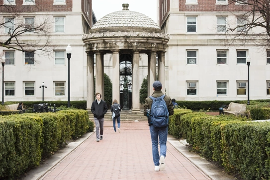 Students Walking on path