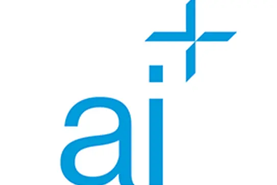 AI at Columbia Business School logo in blue lowercase letters with a plus above the i