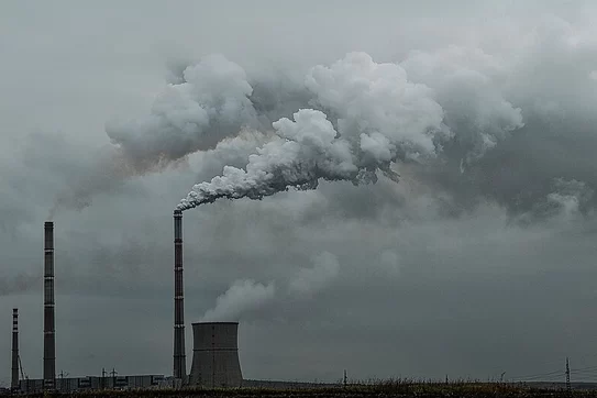 smoke stack to emphasize carbon polution