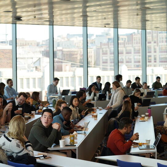 Diverse class of students at Columbia Business School