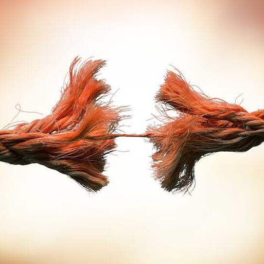 Rope about to break