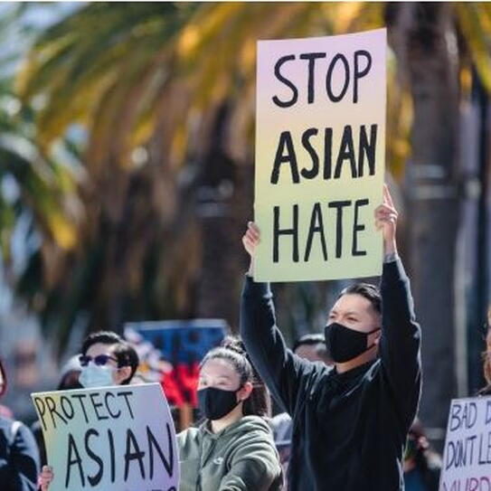 Stop Asian Hate protesters