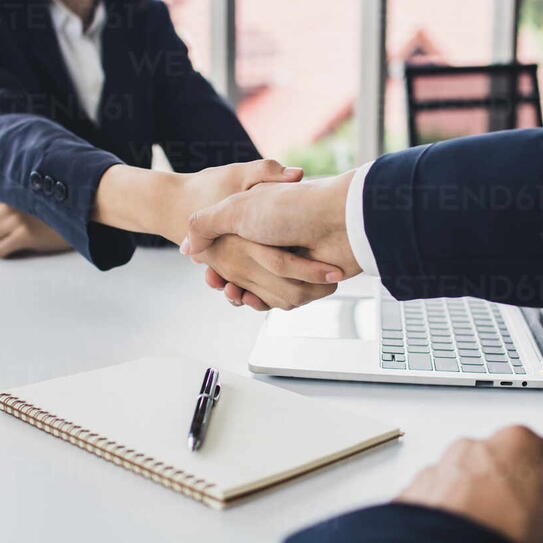 Business people shaking hands