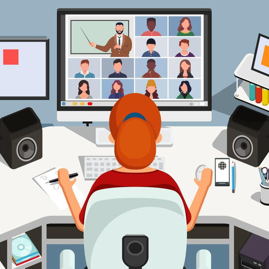 Illustration of a Zoom meeting